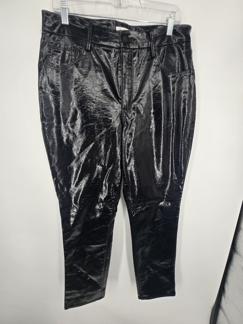Good American Black Skinny Faux Leather Pants 12/31 (8392)